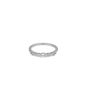 24Kae Classic Stone Ring, Silver