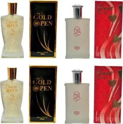 A one Gold Open and Sweet YA YA Perfume 100ML Each (Pack of 4) Eau de Parfum - 400 ml (For Men)