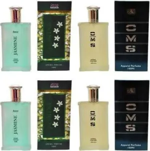 A one Jasmine and CMS Perfume 100ML Each (Pack of 4) Eau de Parfum - 400 ml (For Men)