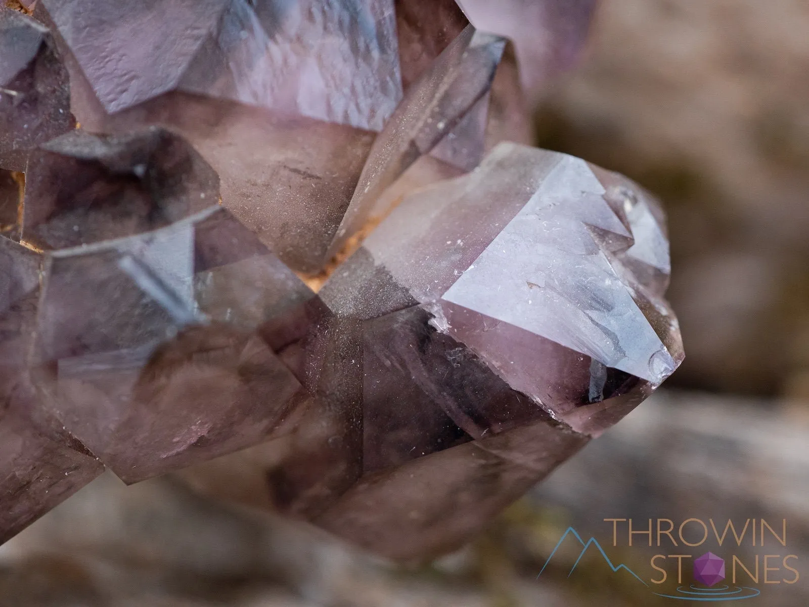 AMETHYST SMOKY QUARTZ Raw Crystal Cluster - Birthstone, Unique Gift, Home Decor, 39898