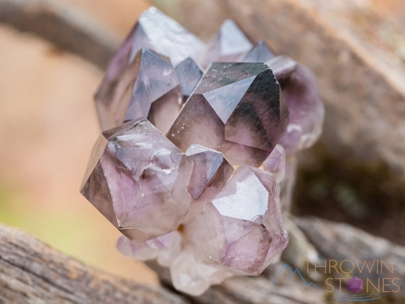 AMETHYST SMOKY QUARTZ Raw Crystal Cluster - Birthstone, Unique Gift, Home Decor, 39898