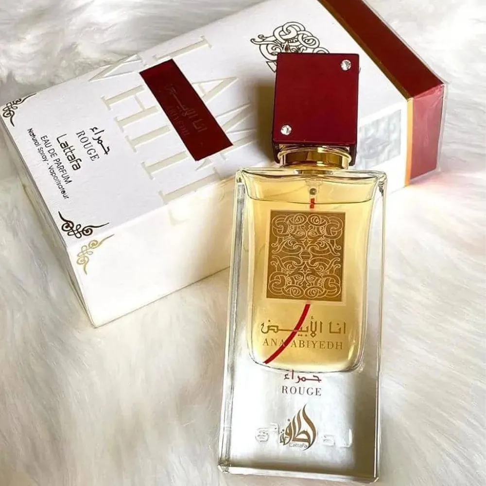 Ana Abiyedh Rouge EDP Perfume - 60ML(2.04 Oz) By Lattafa