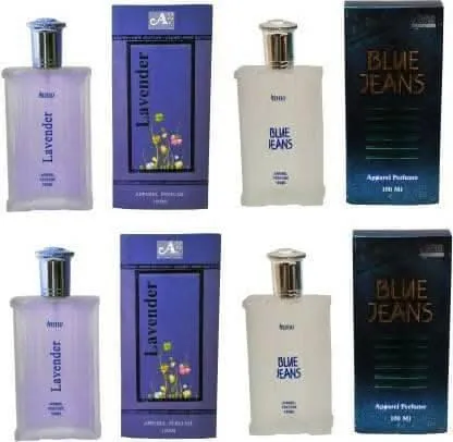 Aone Lavender and Blue Jeans Perfume 100ML Each (Pack of 4)