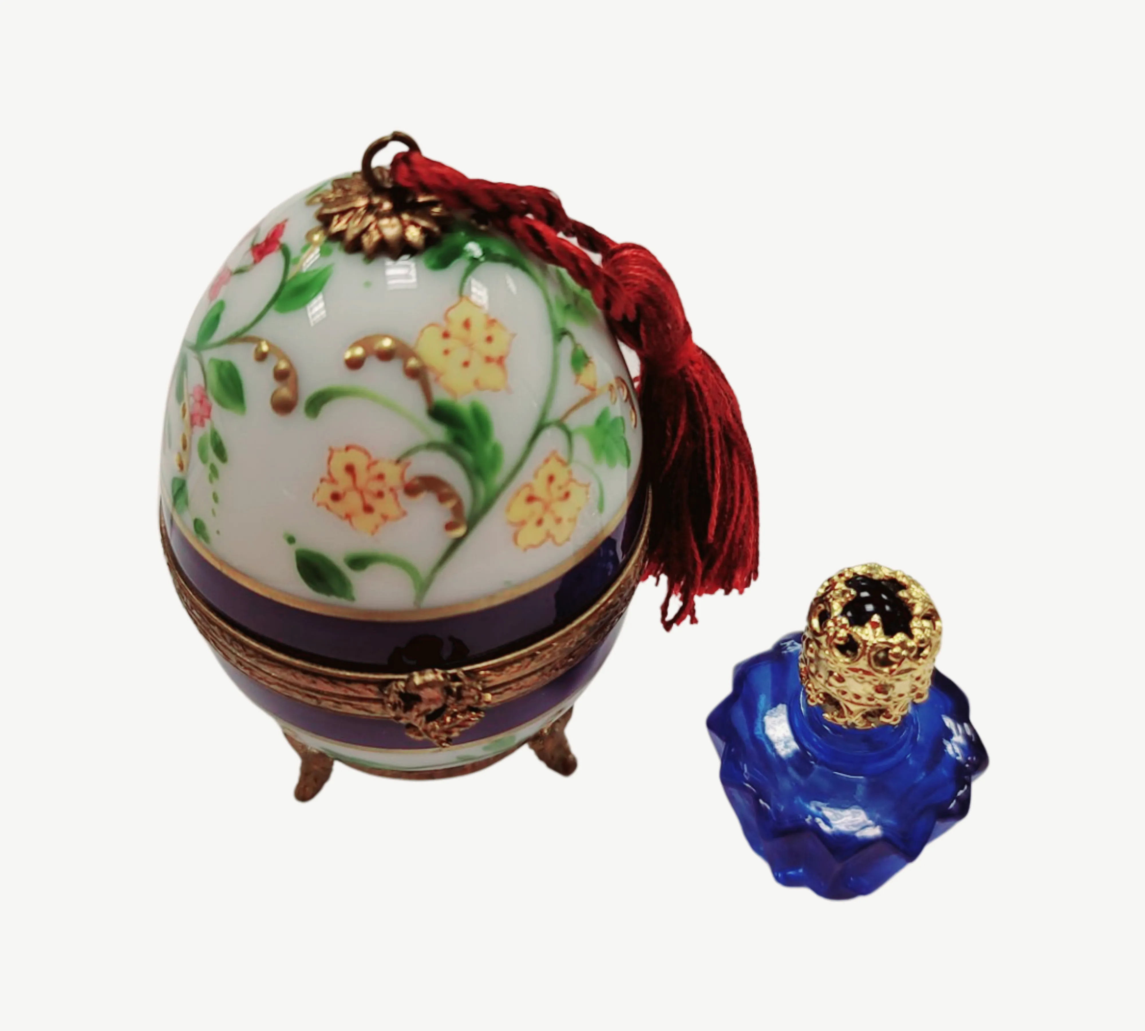 Blue Flowers Egg w Perfume