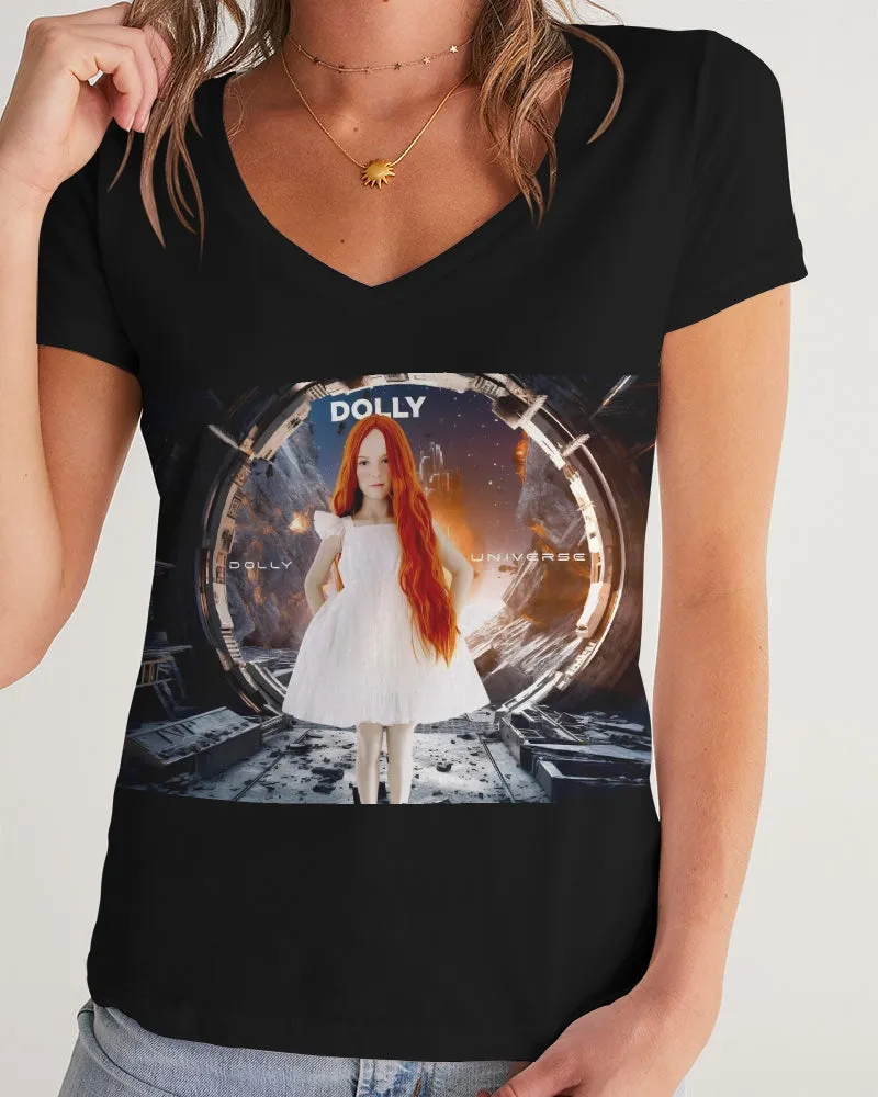 DOLLY UNIVERSE Women's V-Neck Tee