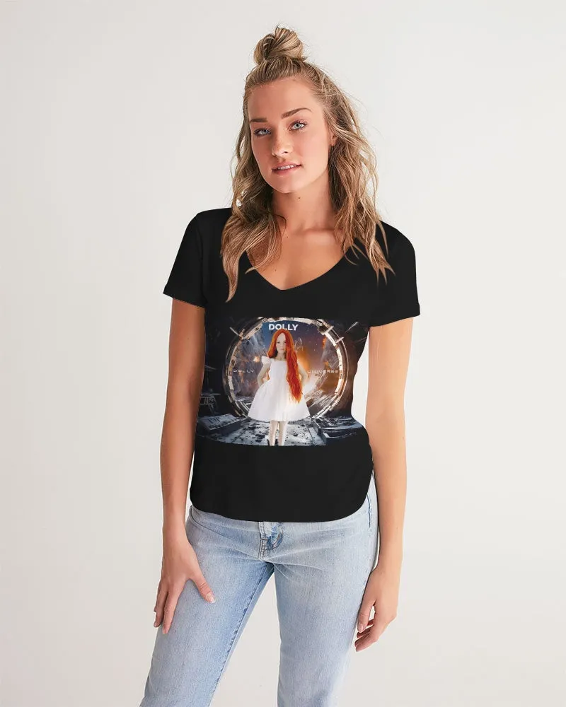 DOLLY UNIVERSE Women's V-Neck Tee