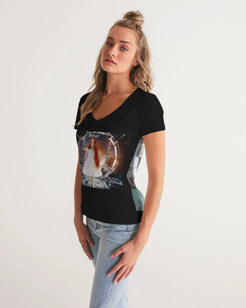 DOLLY UNIVERSE Women's V-Neck Tee