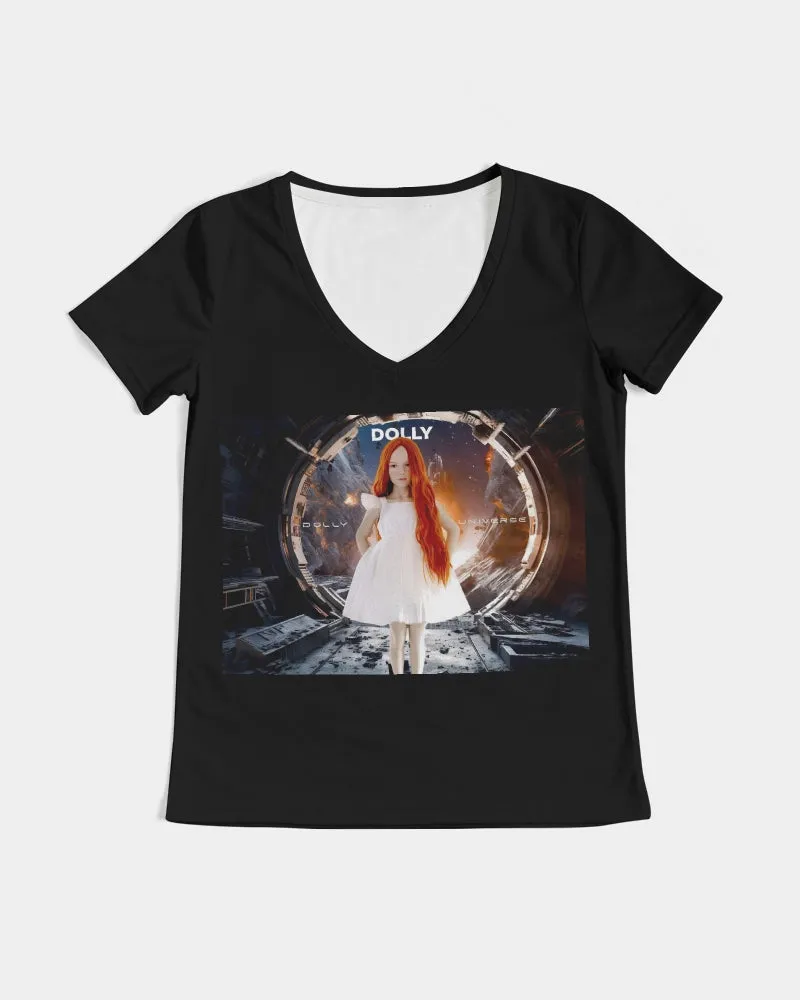 DOLLY UNIVERSE Women's V-Neck Tee