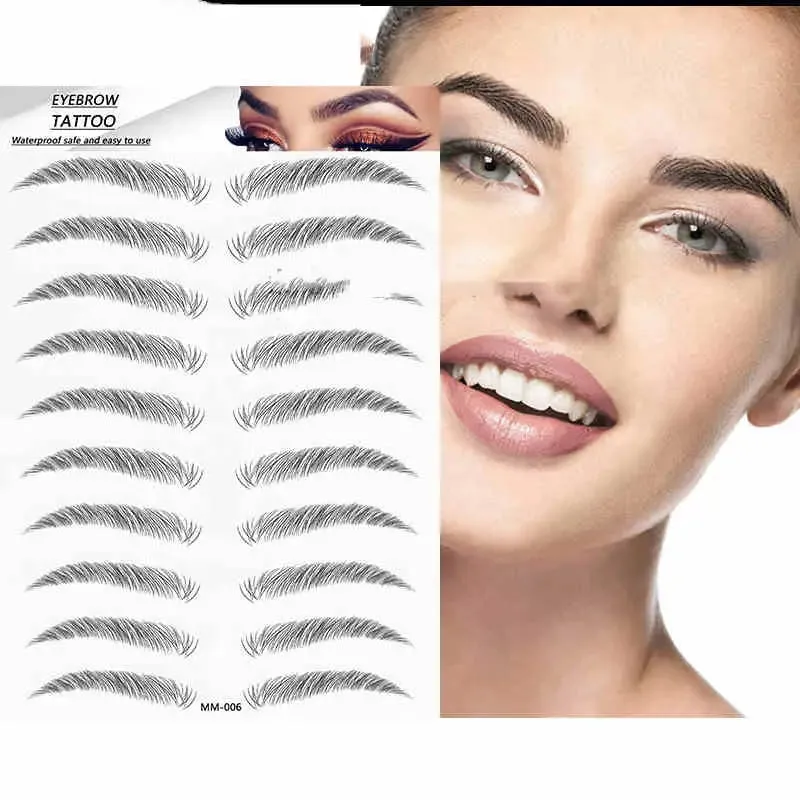 Get Perfect Brows Instantly with Long Lasting Tattoo Stickers!