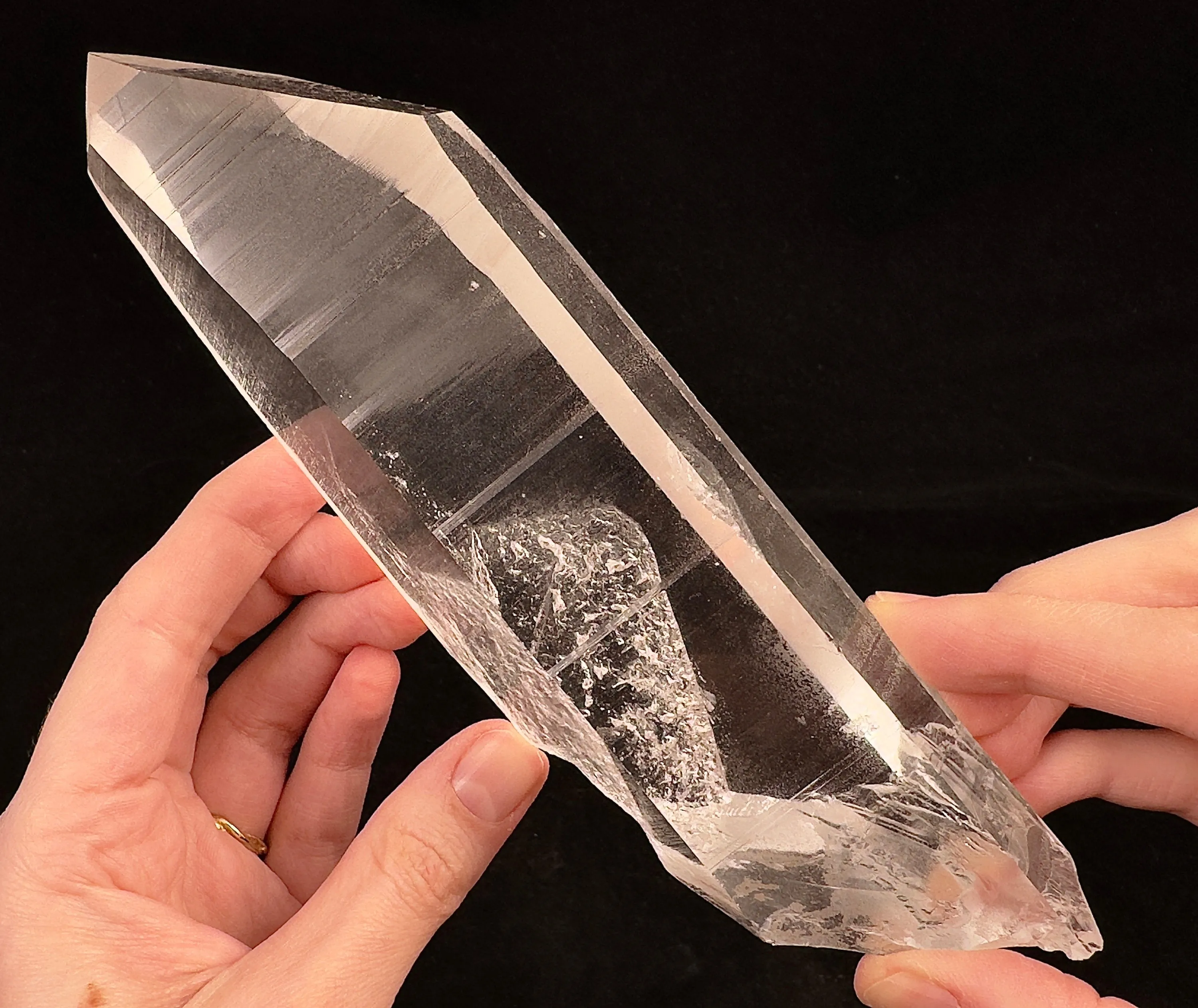 LEMURIAN QUARTZ Crystal Point - Raw Rocks and Minerals, Home Decor, Unique Gift, 53487