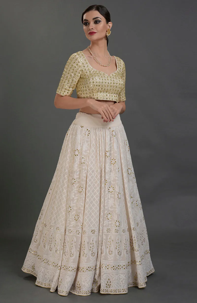 Master Piece Chikankari Lehnga, Dupatta & Blouse