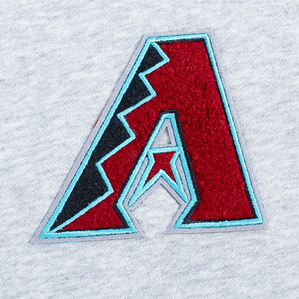 MLB ARIZONA DIAMONDBACKS CLASSIC WOMEN'S CROPPED FLC PO HOODIE (HEATHER GREY)