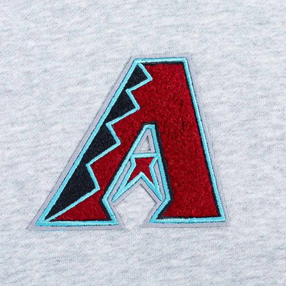 MLB ARIZONA DIAMONDBACKS CLASSIC WOMEN'S CROPPED FLC PO HOODIE (HEATHER GREY)