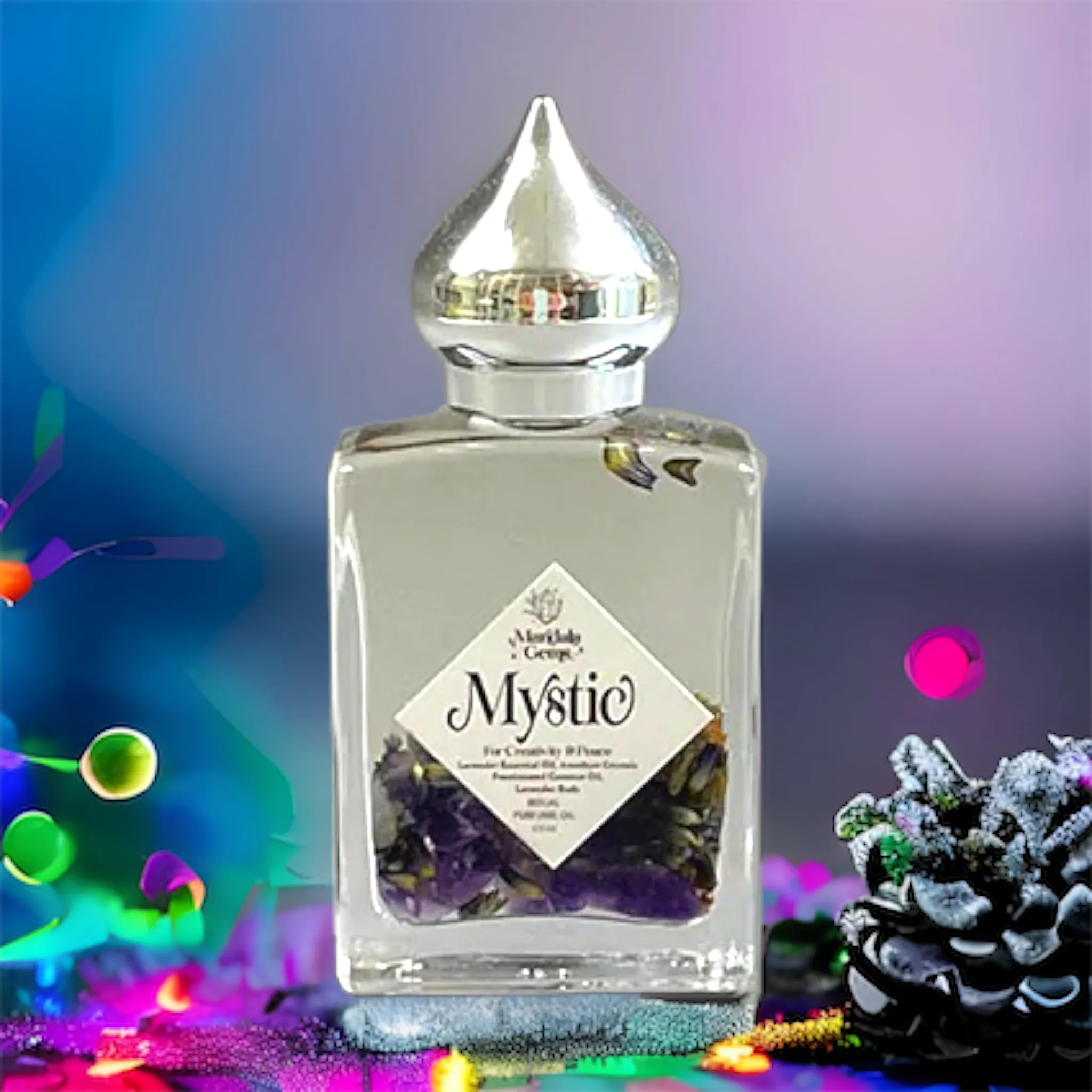 MYSTIC Amethyst   Lavender Crystal Infused Perfume Oil