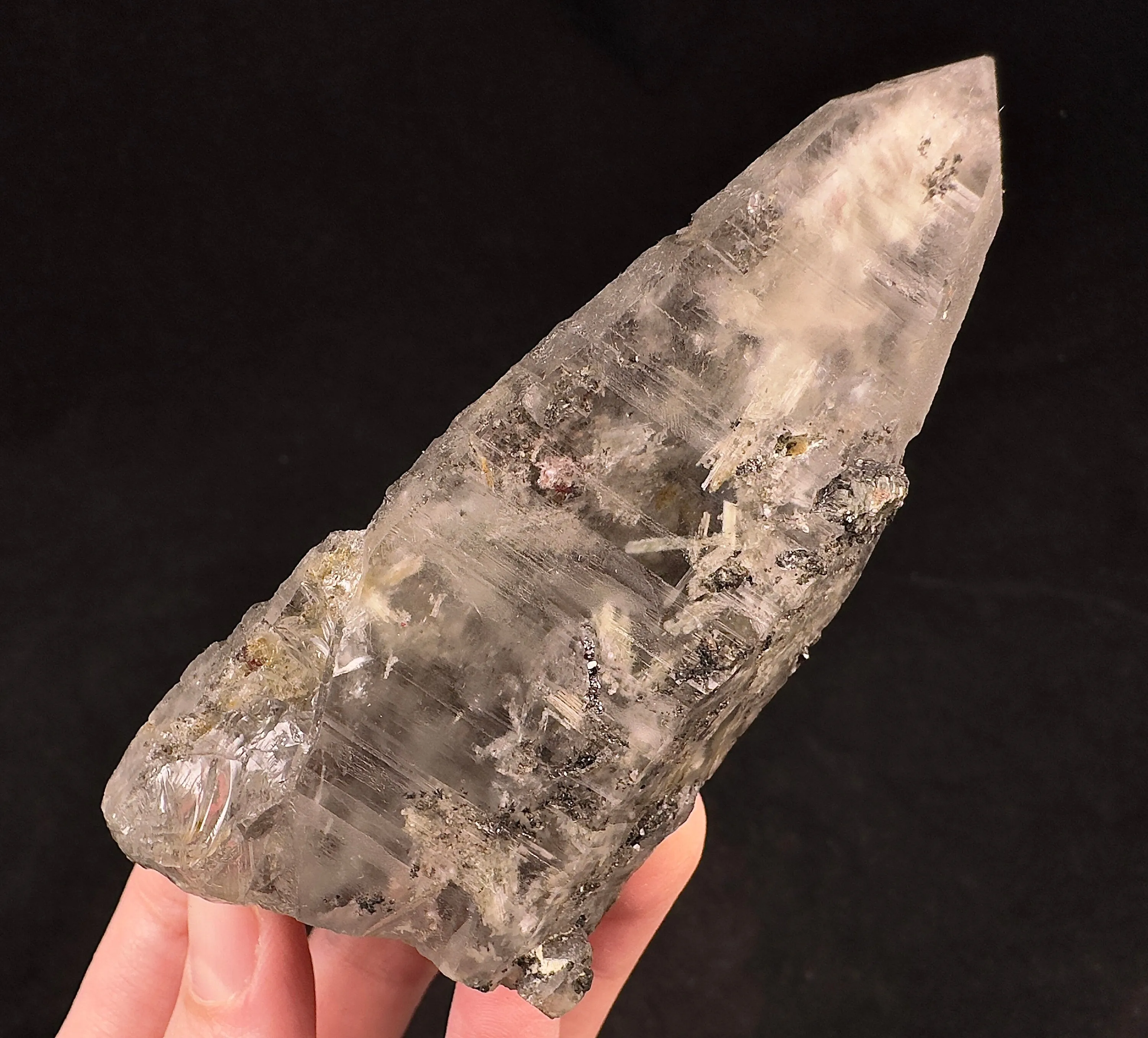 Raw WITCHES FINGER LEMURIAN Quartz Crystal - Raw Rocks and Minerals, Home Decor, Unique Gift, 53249