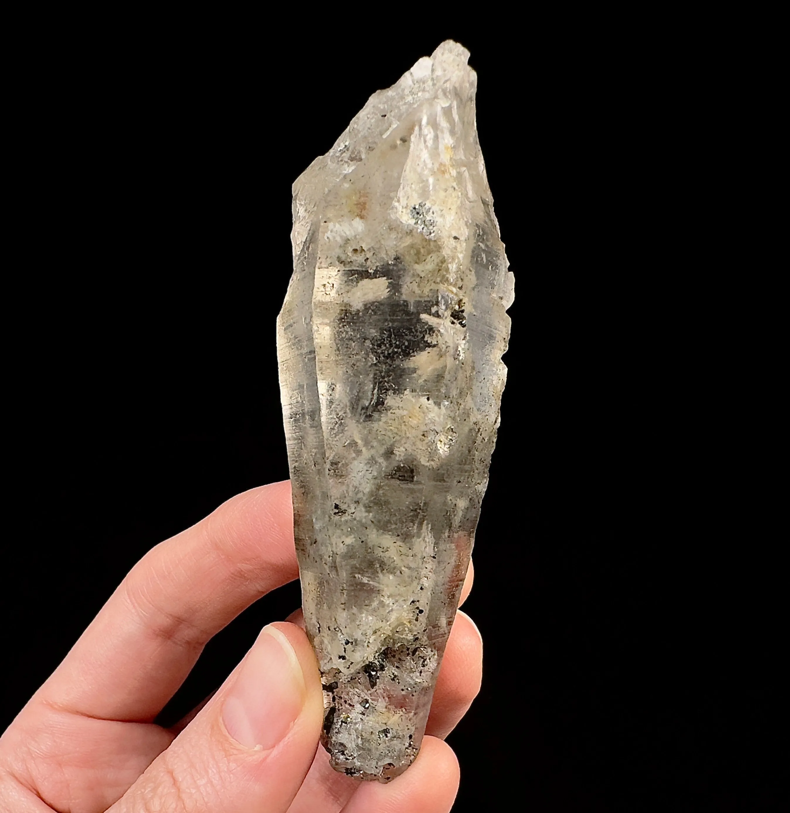 Raw WITCHES FINGER LEMURIAN Quartz Crystal - Raw Rocks and Minerals, Home Decor, Unique Gift, 53255