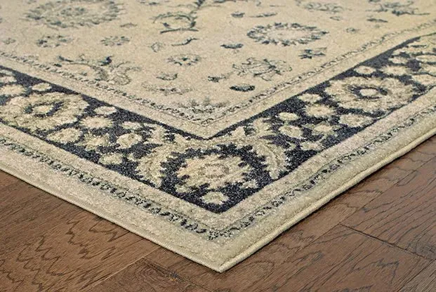 Richmond 117W Ivory / Navy Rug