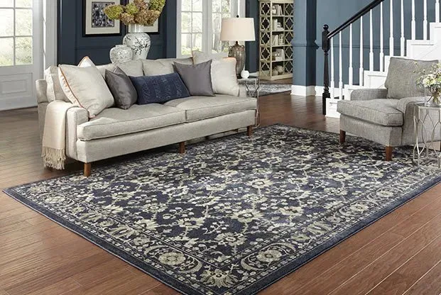 Richmond 8020K Navy / Grey Rug