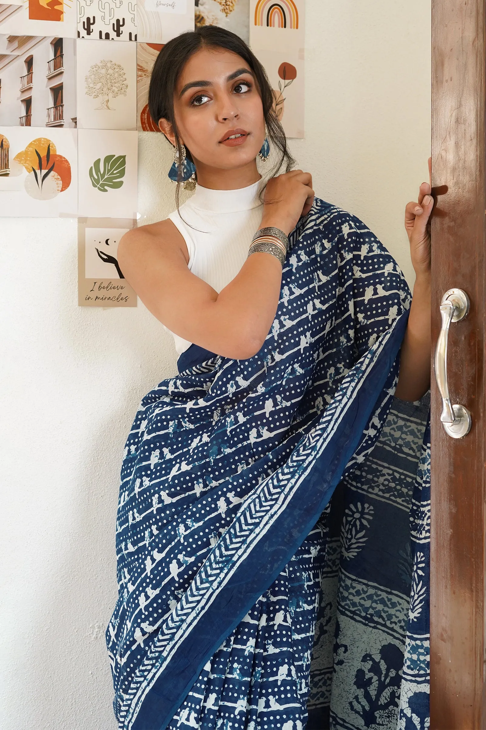 Teejh Gayatri Mulmul Cotton Saree