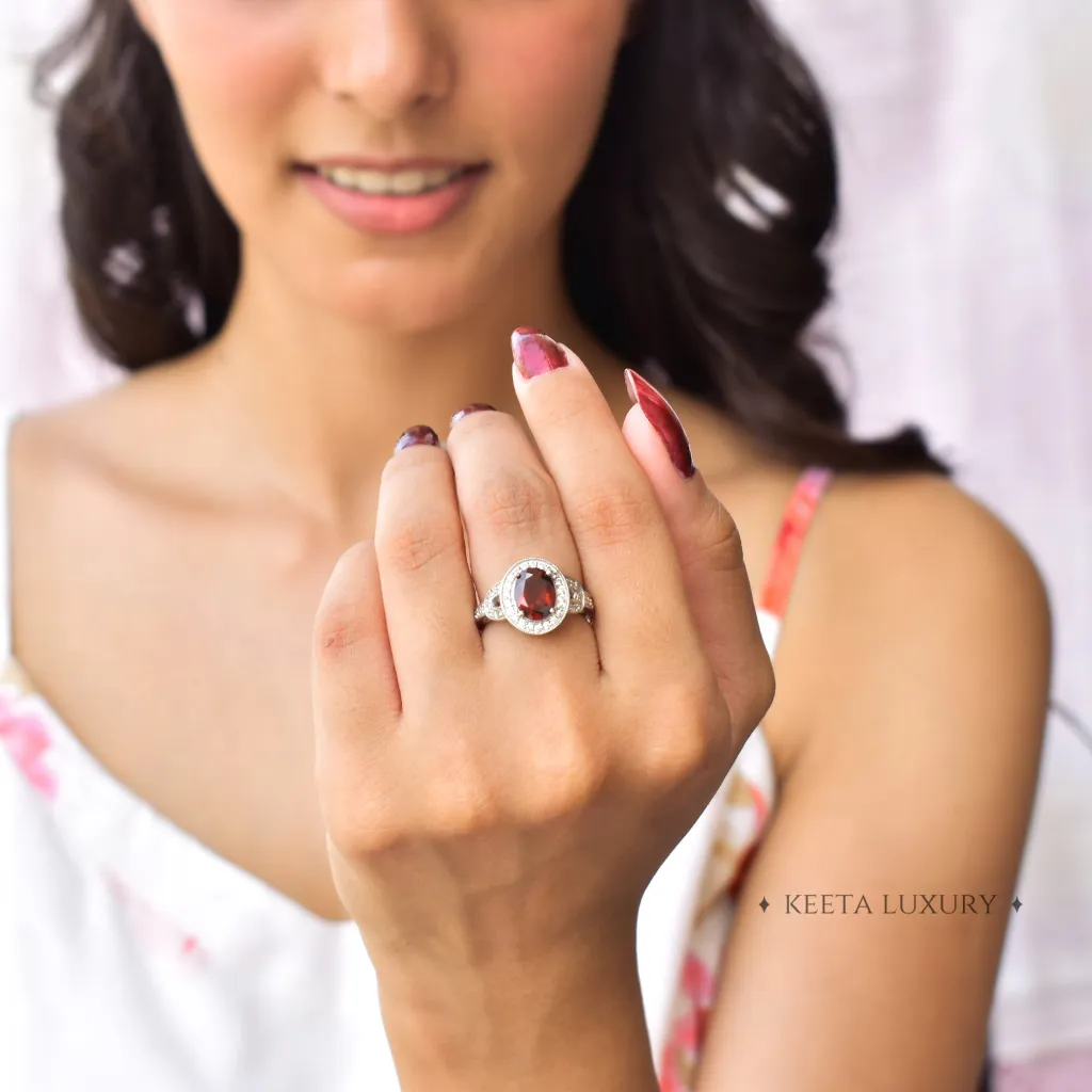 Timeless Romance - Garnet Ring