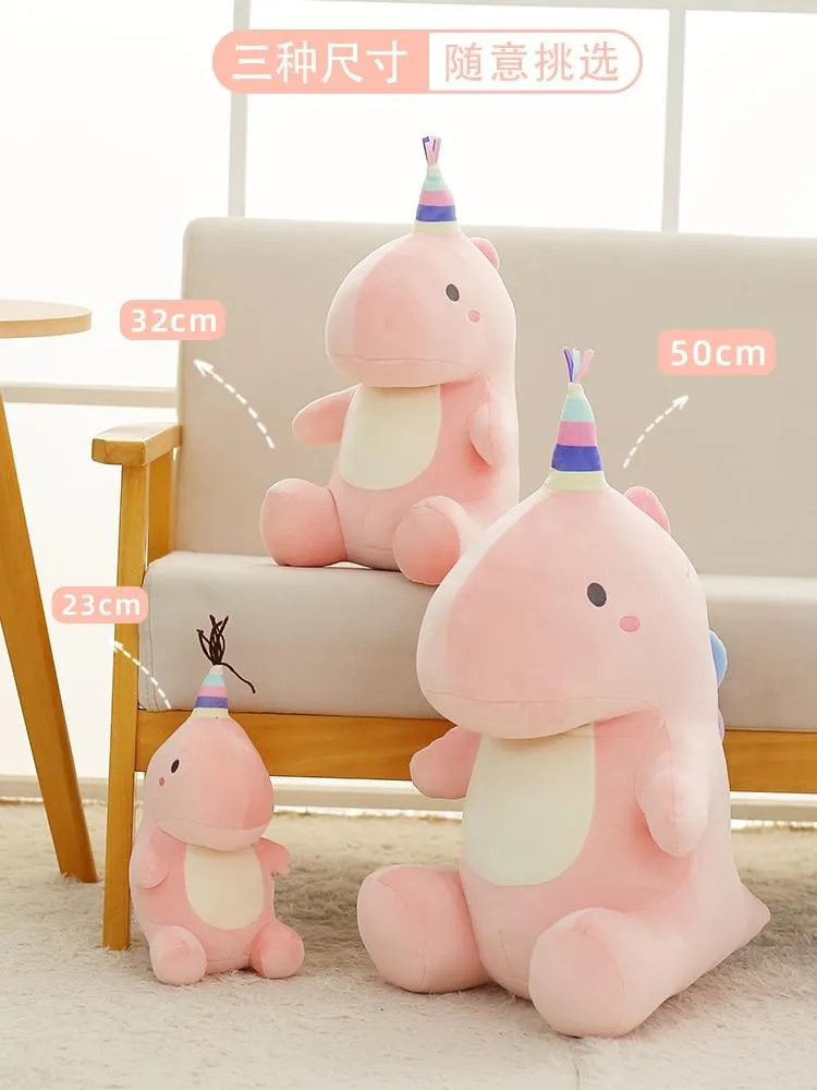 Ultra Soft Lovely Dinosaur Plush Doll Huggable Pink/Blue Stuffed Dino Toy Kids Huggable Animals Plush Toy 30/40/50cm