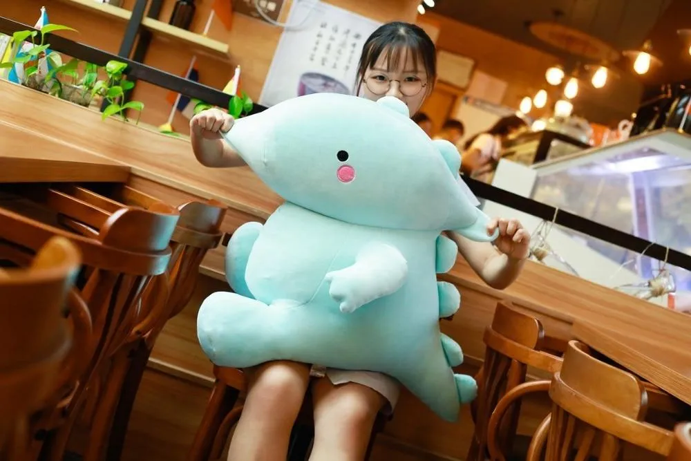 Ultra Soft Lovely Dinosaur Plush Doll Huggable Pink/Blue Stuffed Dino Toy Kids Huggable Animals Plush Toy 30/40/50cm