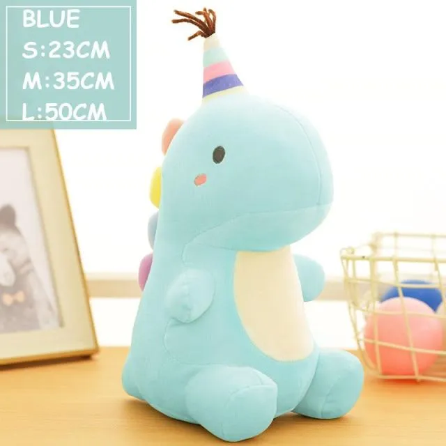 Ultra Soft Lovely Dinosaur Plush Doll Huggable Pink/Blue Stuffed Dino Toy Kids Huggable Animals Plush Toy 30/40/50cm